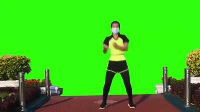 IINVEST in CLEANEST Aerobics Coup Girl Cutout