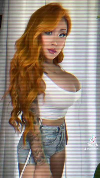 Asian Redhead TikTok Porn GIF