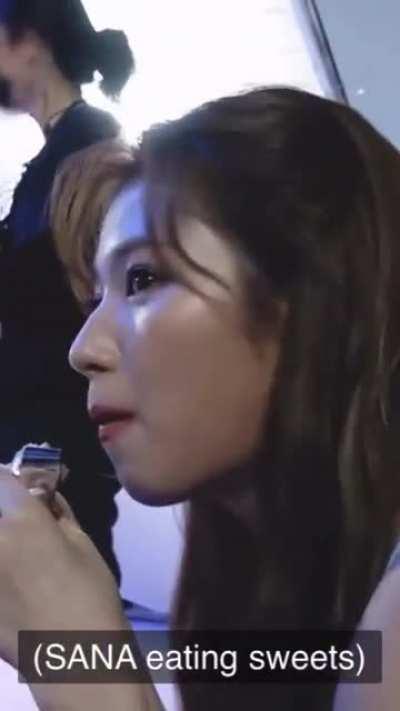 Sana eating
