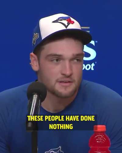 Trey Yesavage opens his press conference addressing people close to him “being attacked” following his ALDS performance. “It’s sad to see that people close to me are being attacked for my performance on the field. These people have done nothing to warrant