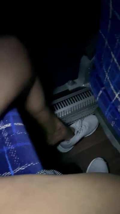 my husband is recording me going wild in the bus! 🙈