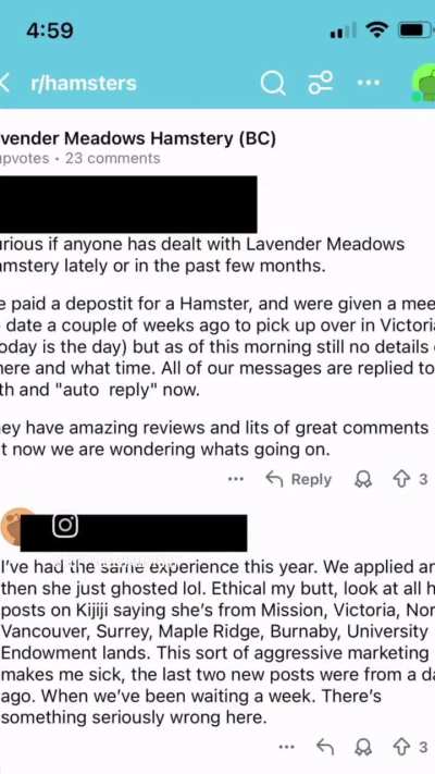 Be wary of Lavender Meadows Hamstery!