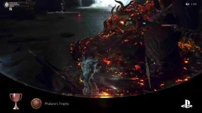 i did not know the PS5 records trophies and this was my reaction when i beat my very first souls boss ever. After 3 hours of dying and grinding souls.