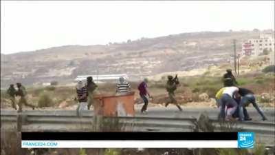 Never ever trust anything a genocidal apartheid regime says. This footage from 2016 capturing Israeli undercover agents pretending to be Palestinian throwing rocks at Israeli soldiers, before turning around and drawing guns and shooting Palestinian peacef