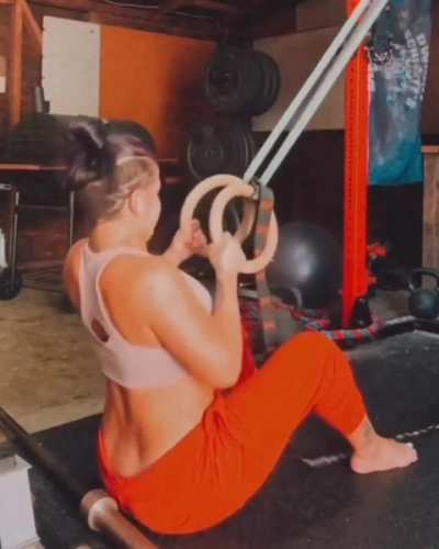 Bayley working out