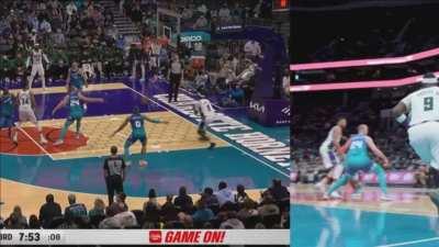 [Highlight] DaBaby heckles Bobby Portis from the sidelines, Portis finishes the play with a dunk and a big smile