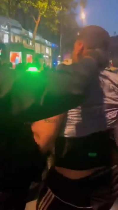 French riot police brutalize pro-Palestine protester