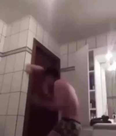 Rare footage of Adam Saleh training