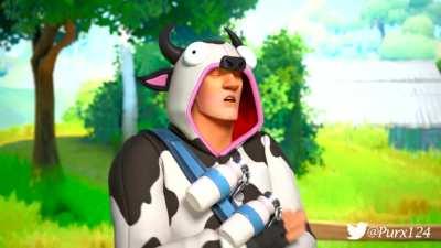 A Cow pretending to be a man