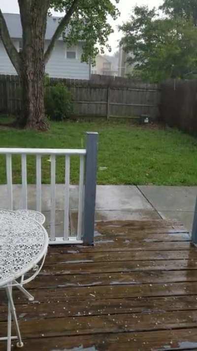 Heavy rain and hail in my town