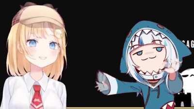 Gura dancin with other talents [Art By: u/DuDuLtv]