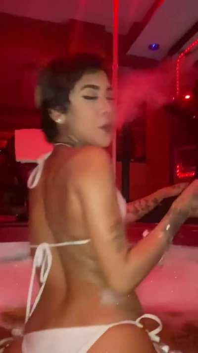 Cum watch this emo bitch go crazy on my dick 