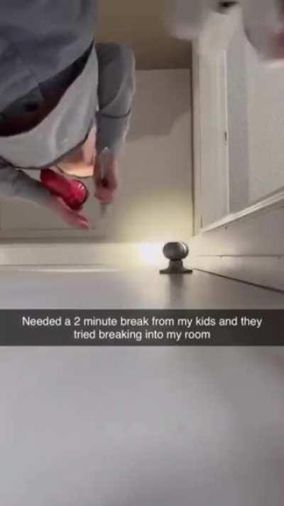 To take a break from the kids