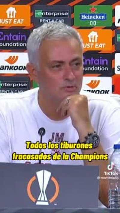 Mou making fun of the big teams that are going to the Europa League. 