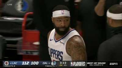 [Highlight] Kawhi gets down the lane with the behind the back and finds Morris for the corner three to put the Clippers up 12, and Morris picks up a taunting tech