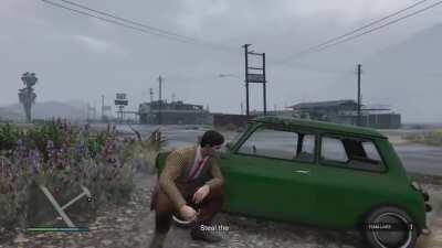 Mr. Bean gets 2 headshots with 1 bullet