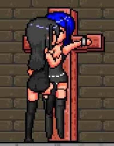 Two girls in dungeon