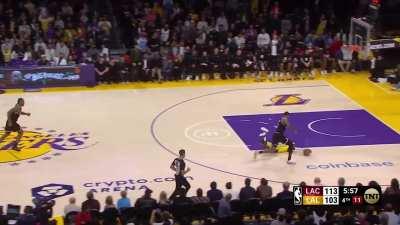[Highlight] Paul George forces the turnover and Kawhi finishes the and-1 to stomp out the Lakers momentum.