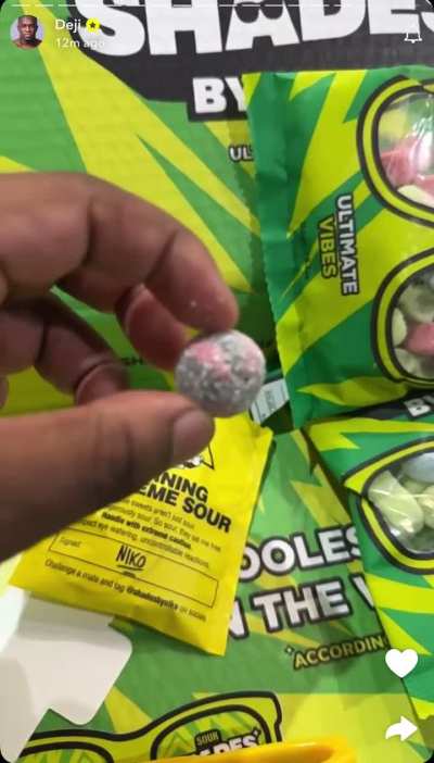 Deji trying Niko’s new Extremely Sour Candy 😂