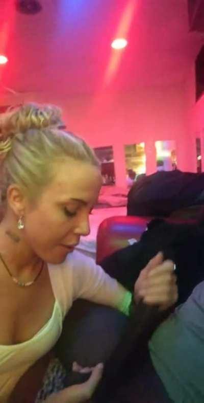 Blonde Taking Her Time With Blowjob