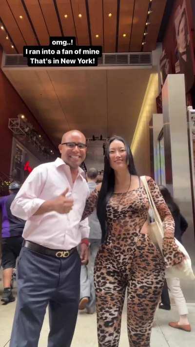 Meeting a fan in New York