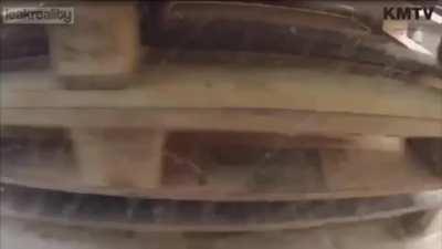 Those are legs sticking up after crash.