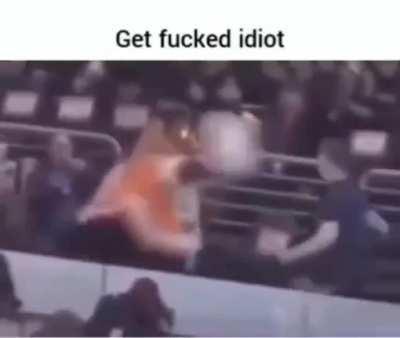 The poor guy just wanted to enjoy the game.