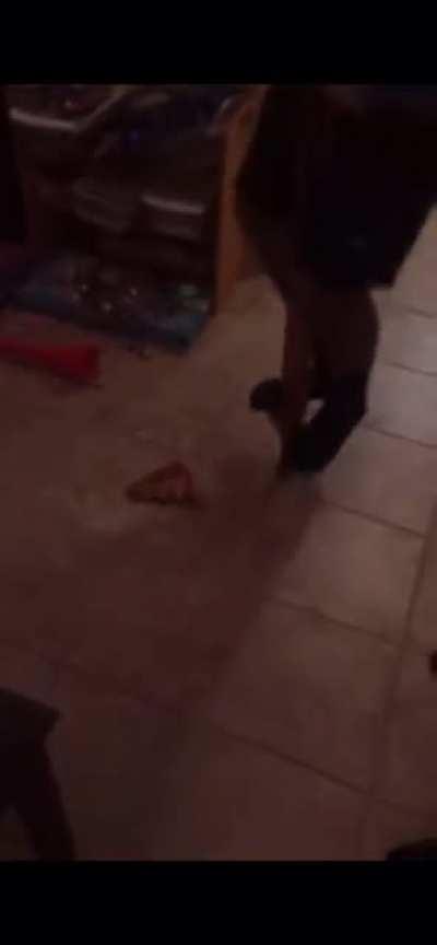 While having a sleepover at a friends house