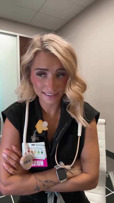 Would you hangout with naughty blonde nurse?