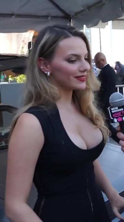 Dafne Keen being interviewed at the 2025 Saturn Awards 2/2/25