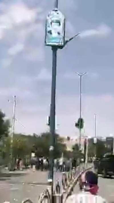 The Morality police and security vehicles are on fire today, at least 4 protesters have been killed on today's anti-regime protests in iran, #MahsaAmini