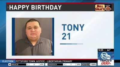 Peaches being featured on the morning news