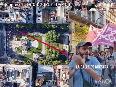 El loco re feliz y no había nadie.