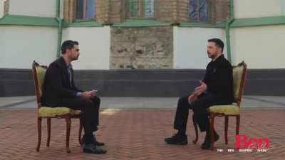 In an interview with Ben Shapiro, President Zelenskyy said, ‘We would like really to have this common understanding that Russia is the aggressor, not we.’