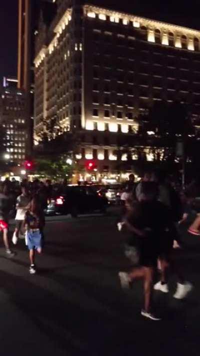 New York City, 2016. A wild Lapras spawned in Pokemon Go.