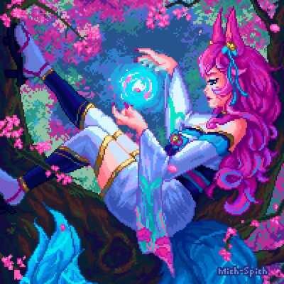 Spirit Blossom Ahri animation