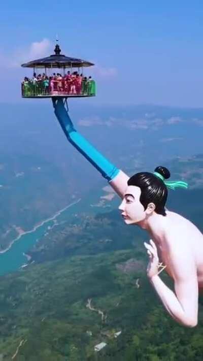 Flying Kiss Theme Park in Xinghai Square, China.