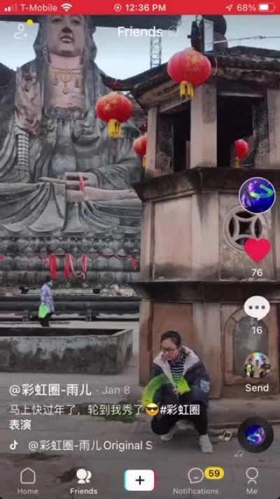 Absolutely insane slinky skill from this young woman