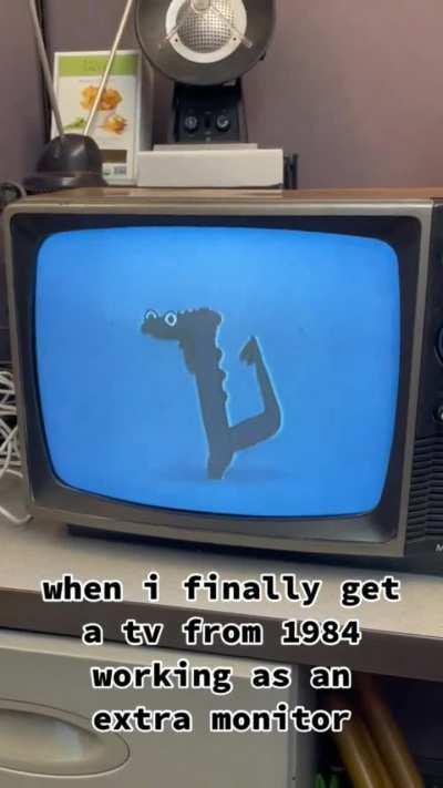 Watching stranger things on that would make the 80s feel even more right