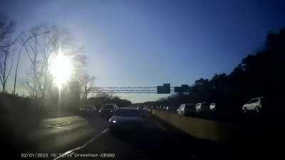 Idiot rides my tail and then brake checks when he gets in front.