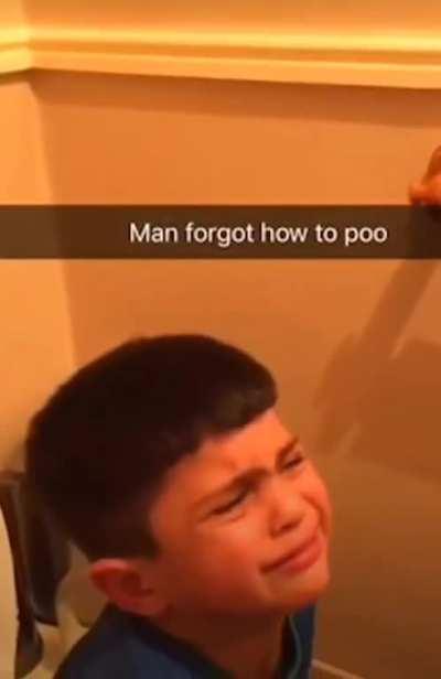 Kid forgets how to poop