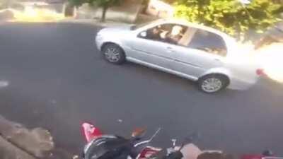 Hit his leg on a dumpster