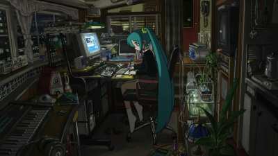 Study with Miku by amebiyori