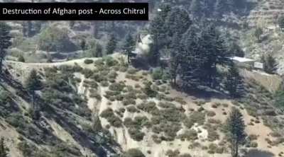 another footage showing Pakistan destroying afg post in chitral