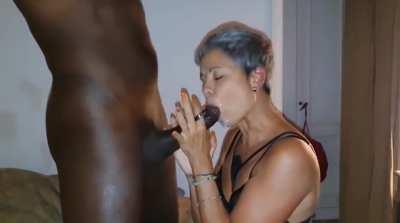 Mom wonderful banging with two black men
