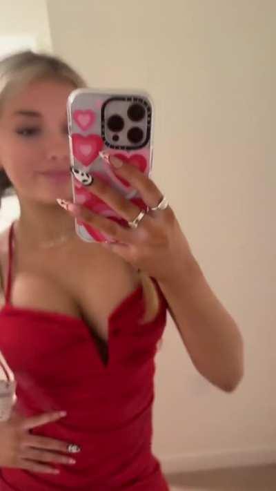 Breckie Hill - Red dress