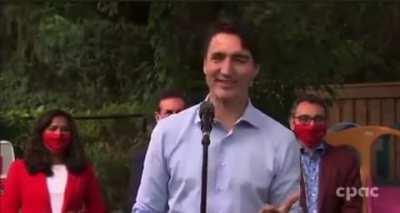 Liberal Justin Trudeau attempts to defend the 