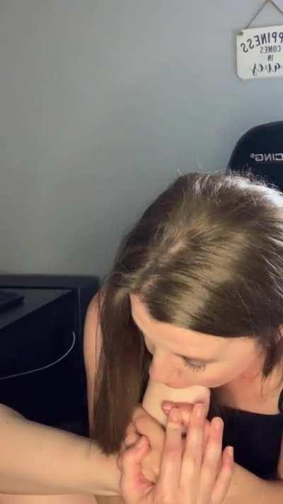 Kissing, licking and sucking