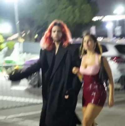 Arriving at the MGK concert