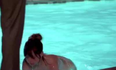 Catching a glimpse of Ana de Armas’ wet tits after a nude swim. 😉